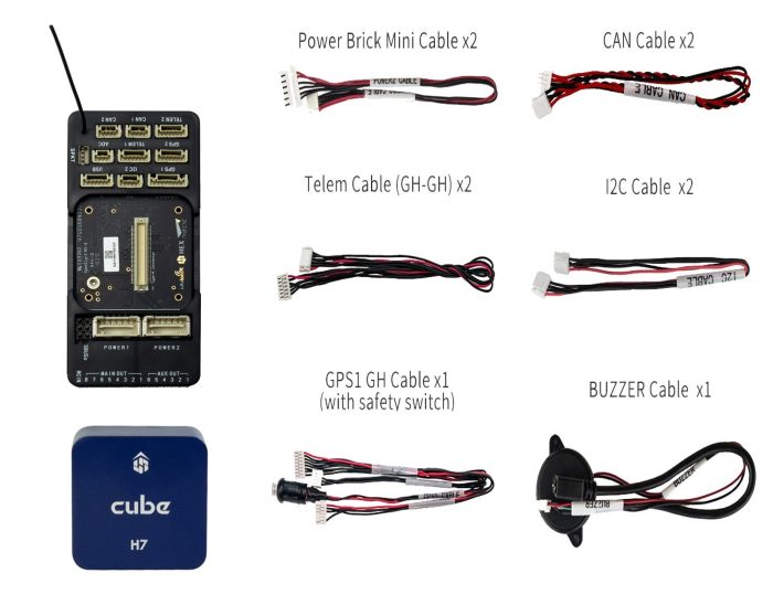 КОМБО: Cube Blue H7 с несущей платой ADS-B и стандартным набором кабелей Cube — изображение 7