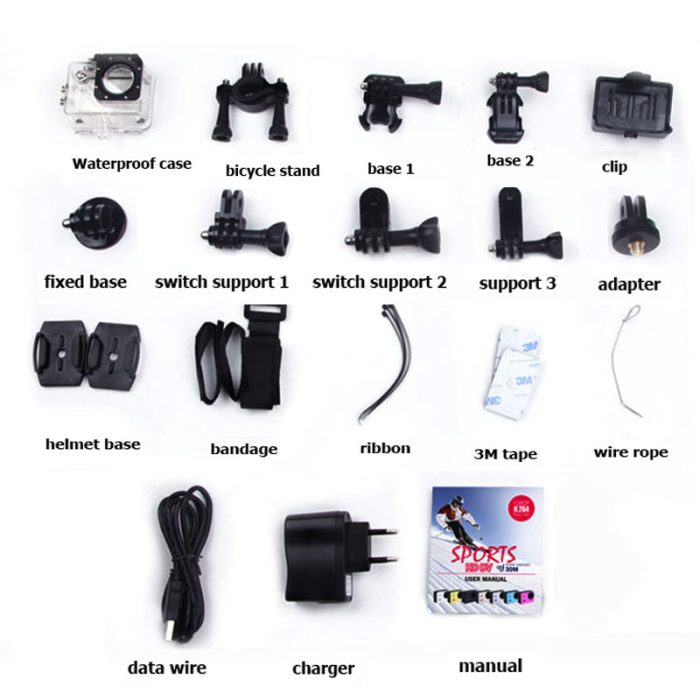★Full HD Sports DV 1080P Mini Sports DV Водонепроницаемый спортивный DV 61050003 — изображение 22