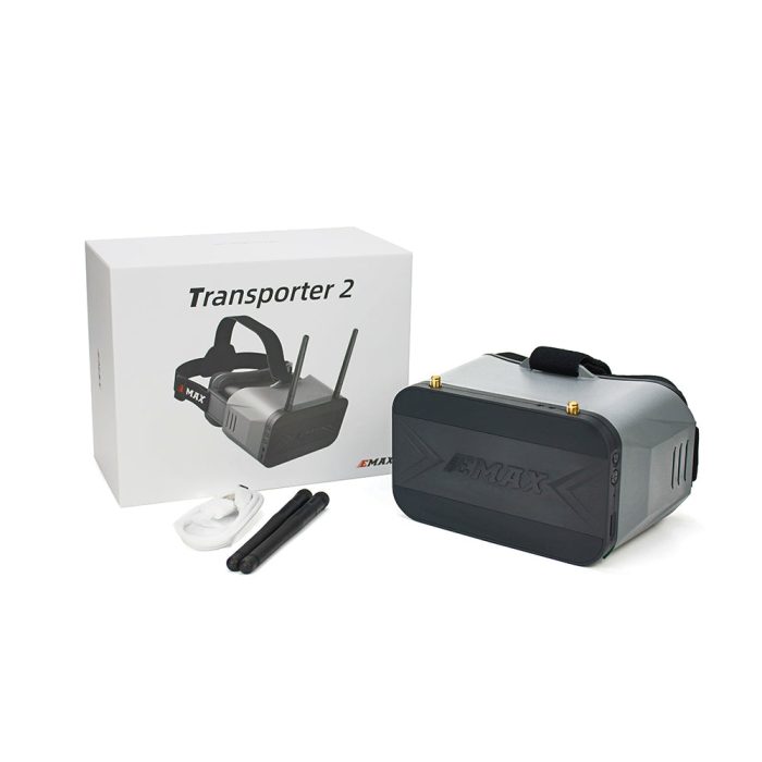 EMAX 5.8G 4.3 дюйма Transporter 2 Goggle с двумя антеннами для гоночного дрона FPV — изображение 27