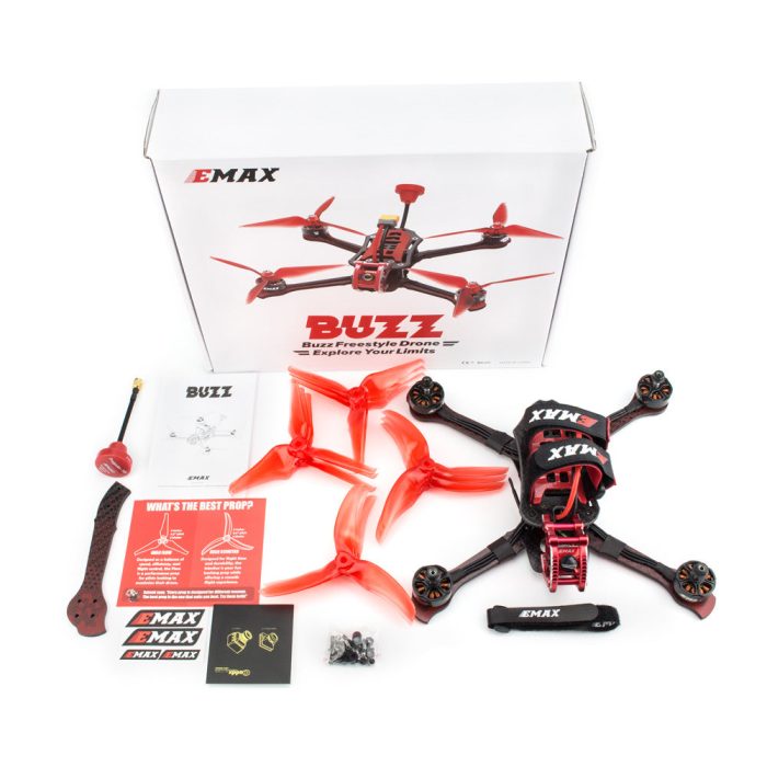 Emax Buzz 245 мм-5-дюймовый F4 1700KV 5-6S - 2400KV 4S Freestyle FPV Racing Drone BNF (с приемником FrSky XM+) — изображение 13