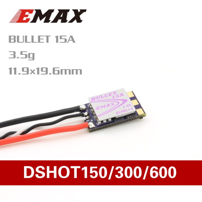EMAX D-SHOT Bullet Series 15A 2-4S BLHELI_S ESC 3.5G Поддержка Onshot42 Multishot — изображение 11