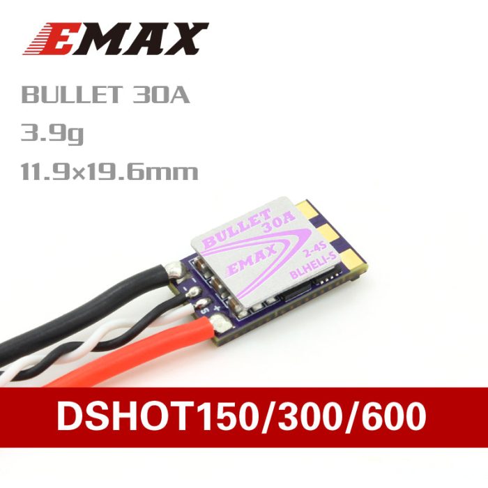 EMAX D-SHOT Bullet Series 30A 2-4S BLHELI_S ESC 3.9G Поддержка Onshot42 Multishot — изображение 10