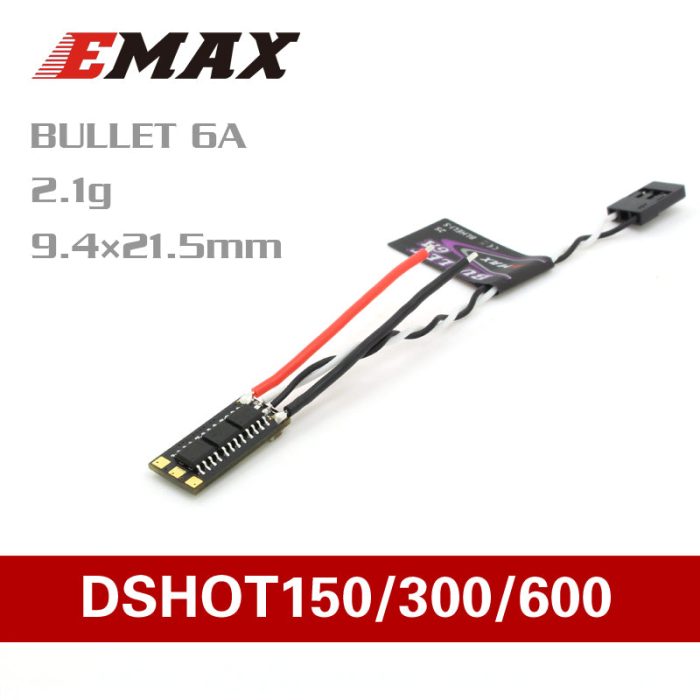 EMAX D-SHOT Bullet Series 6A 2S BLHELI_S ESC 2.1g Поддержка Onshot42 Multishot — изображение 11