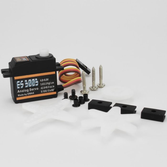 EMAX ES3003 17 г 3,5 кг 0,13 сек 23T Пластиковая шестерня Аналоговый сервопривод для радиоуправляемого самолета — изображение 8