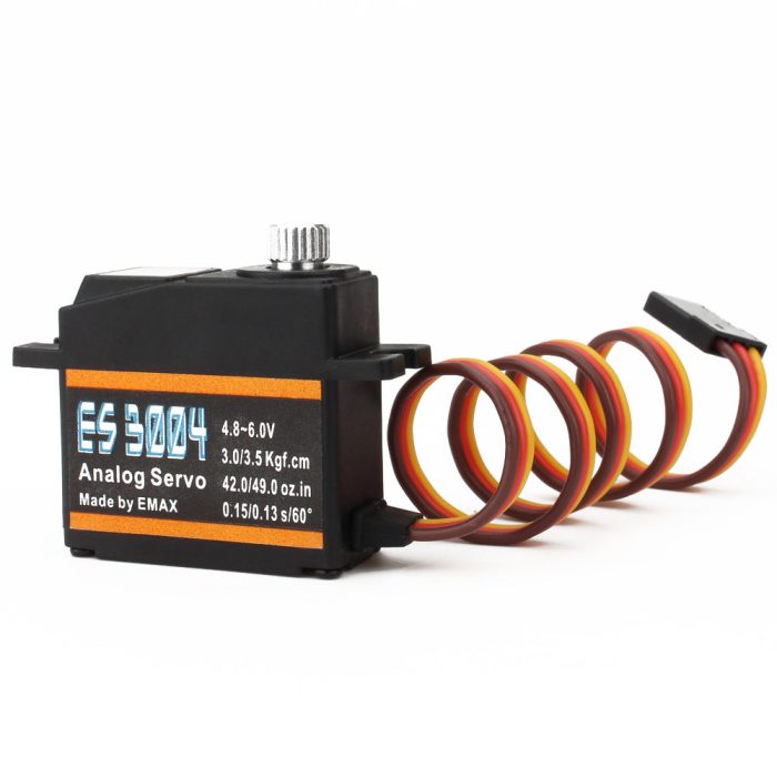 EMAX ES3004 17 г 3,5 кг 0,13 сек 23 т металлический шестеренчатый аналоговый сервопривод для радиоуправляемого самолета ES3104 обновление — изображение 3