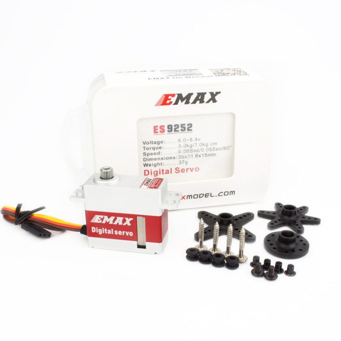 EMAX ES9252 Металлический корпус Высоковольтный цифровой хвост несущего винта высшего класса и сервопривод перекоса для вертолета класса 500-550 — изображение 7