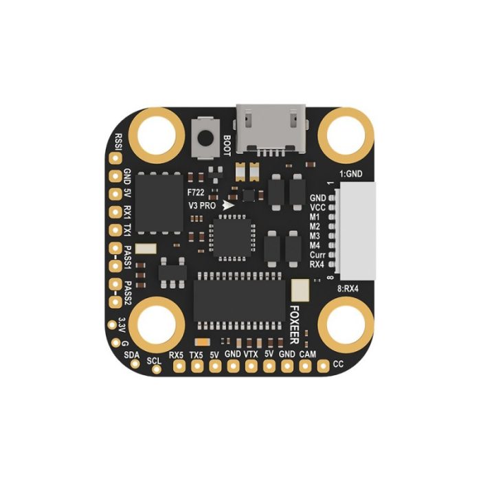 Foxeer Mini F722 V3 Pro FPV Полетный контроллер 20 * 20 мм Встроенная яма PASS — изображение 2