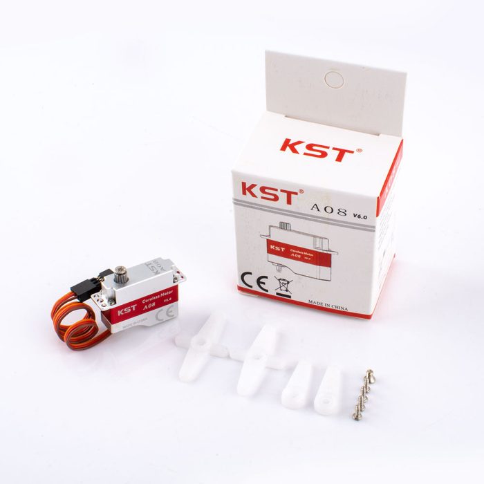 KST A08 V6.0 Metal Gear HV Micro Servo без сердечника 3.2Kgf.cm 0,09 сек для планера DLG — изображение 7