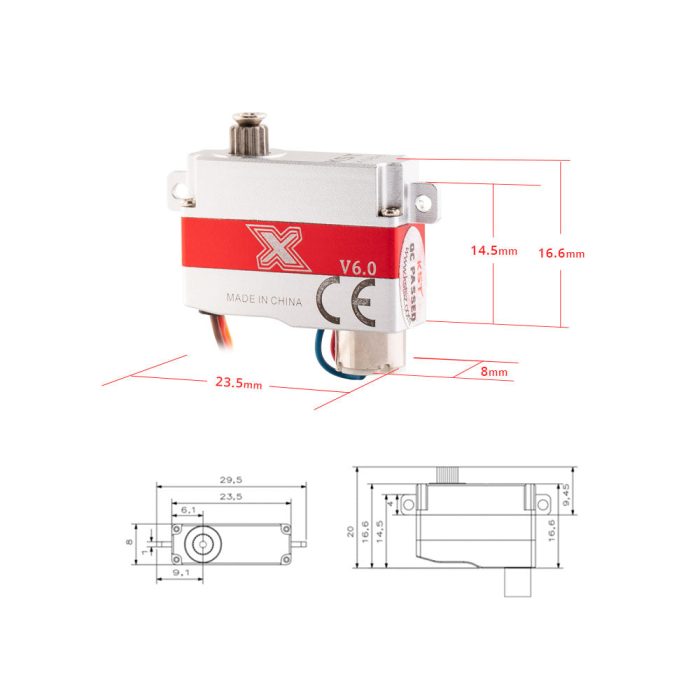 KST X08H Metal Gear Digital Micro Servo 2.8Kgf.cm 0,09 сек для радиоуправляемых планеров — изображение 6