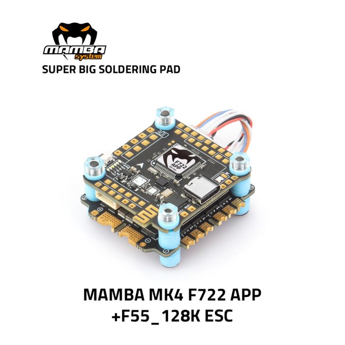 MAMBA MK4 F722 APP 45A/F55A/F65A_128K 3-6S Стек полетных контроллеров 30 мм/м3 — изображение 7